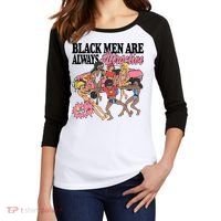 Black Men Are Always Attractive Women's Tri-Blend 3/4-Sleeve Raglan Shirt thumb 2