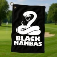 Black Mambas Are My Spirit Animal Scary Snake Golf Towel thumb 1