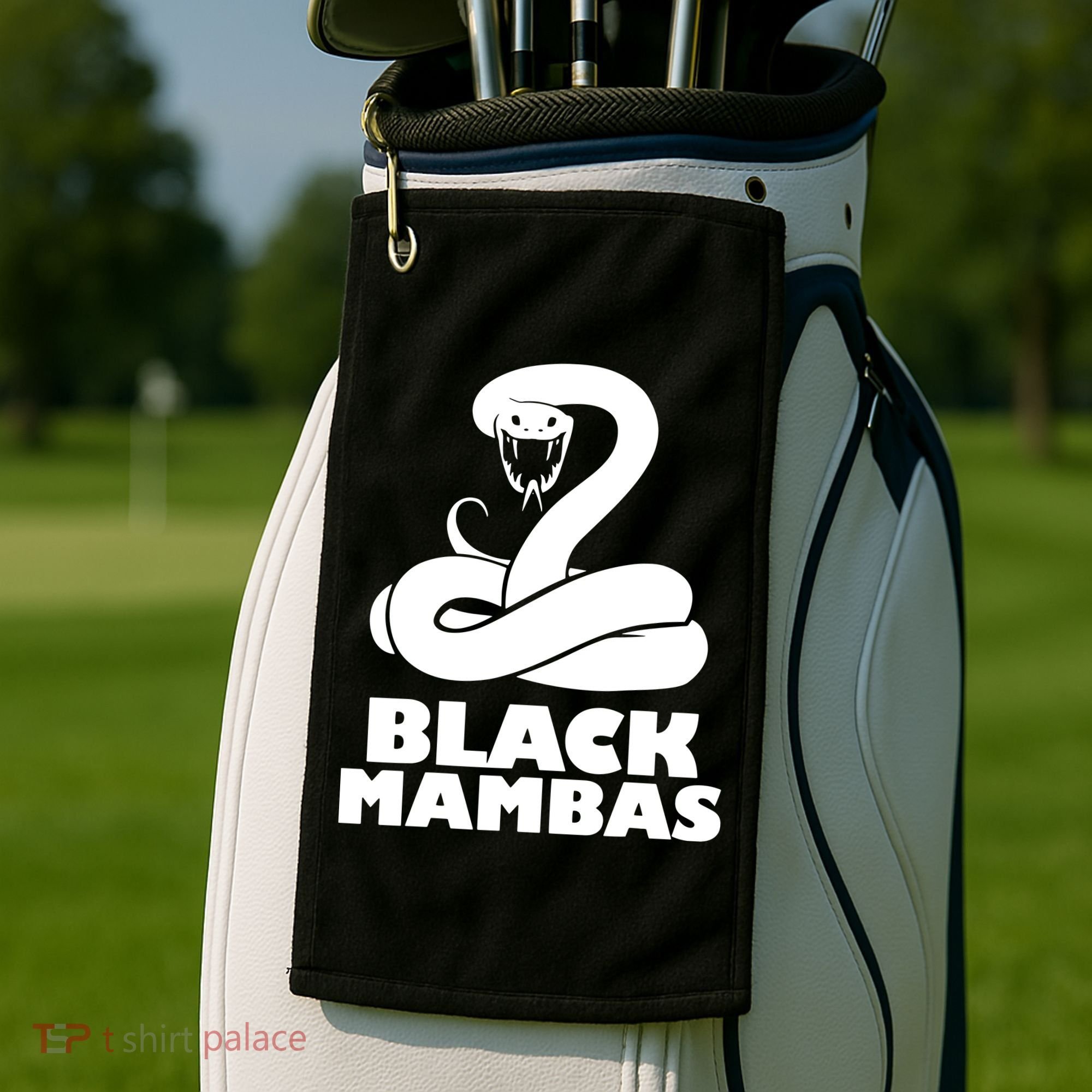 Black Mambas Are My Spirit Animal Scary Snake Golf Towel