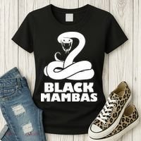 Black Mambas Are My Spirit Animal Scary Snake Women's T-Shirt thumb 3