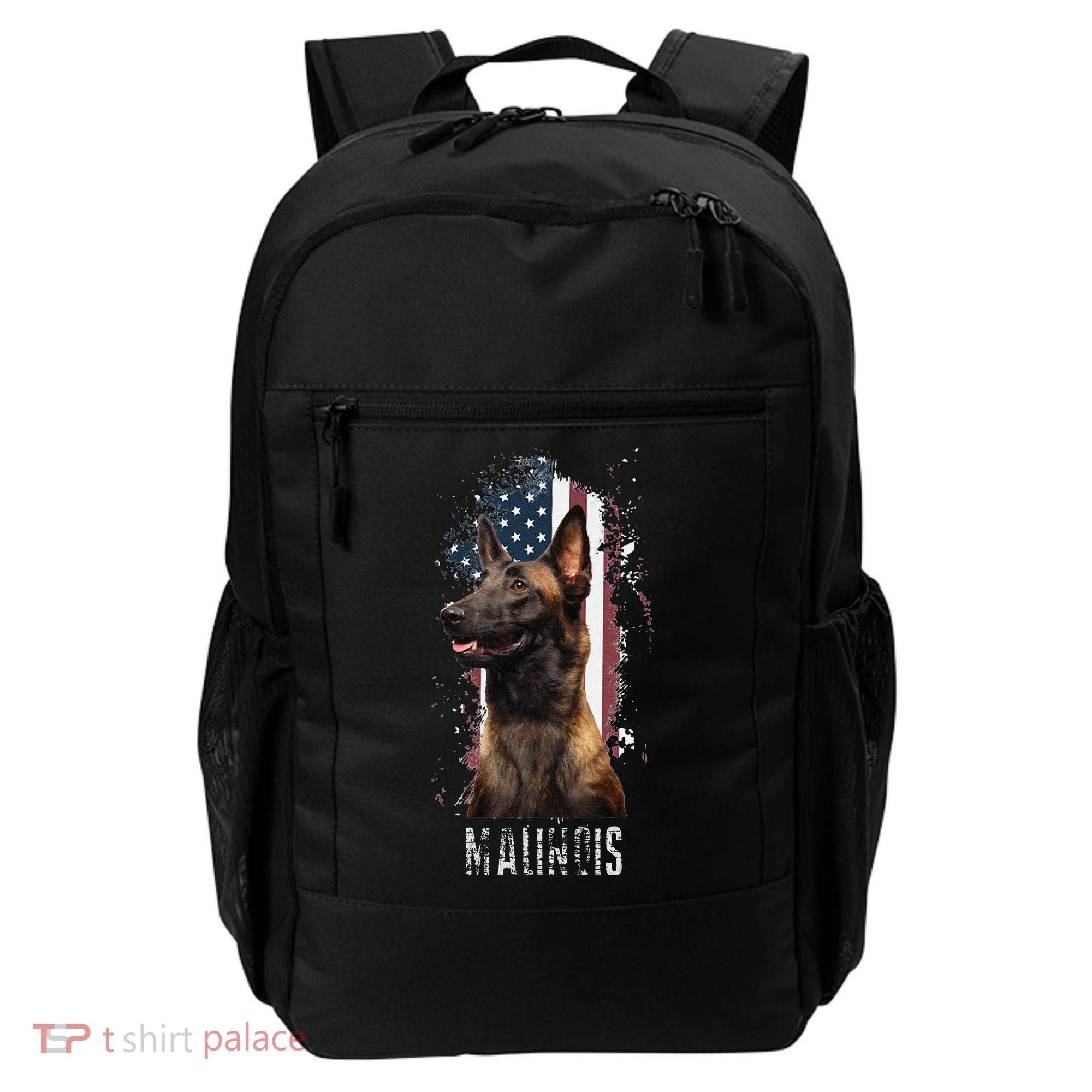 Belgian Malinois American Flag Funny Dog Gift Love Backpack
