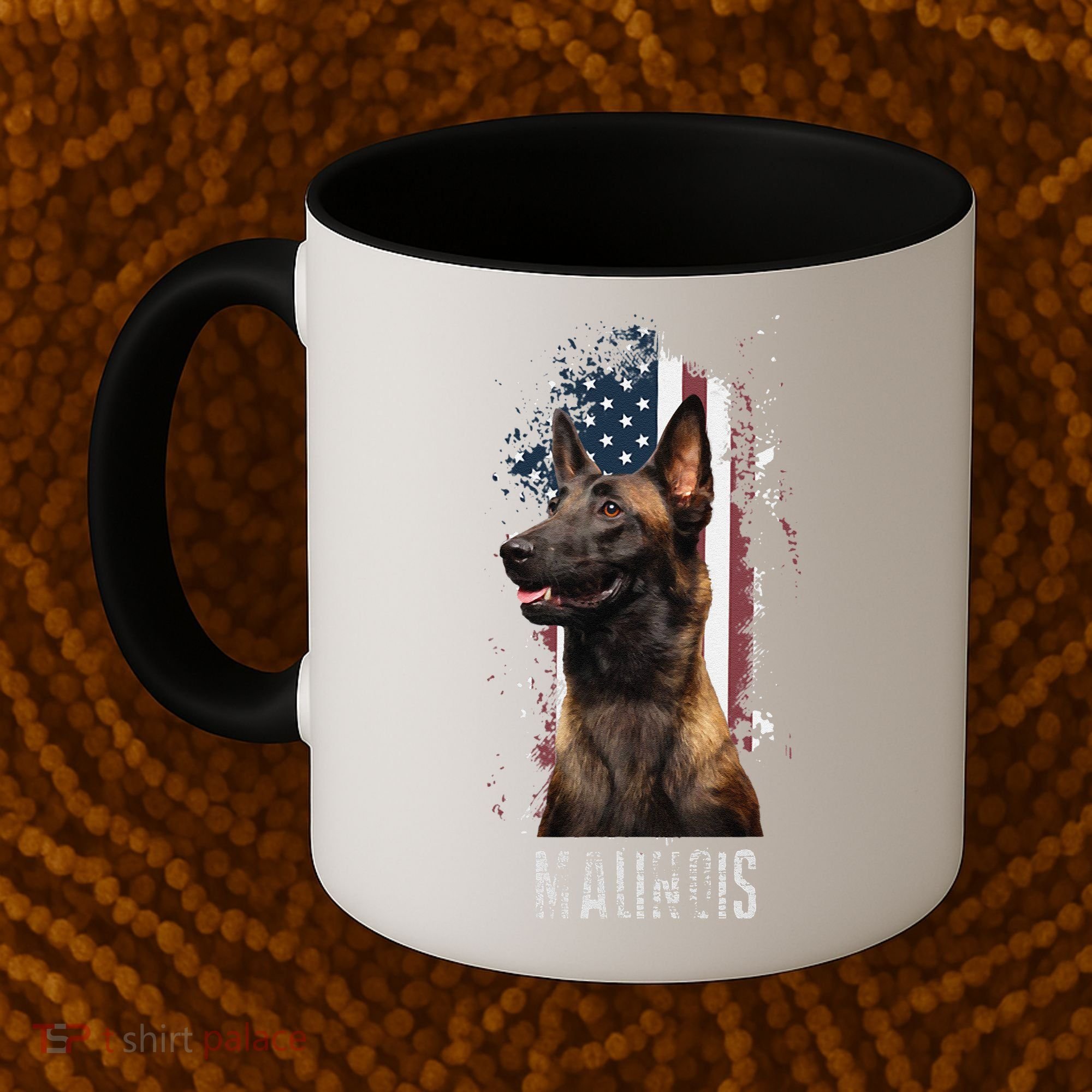Belgian Malinois American Flag Funny Dog Gift Love Coffee Mug