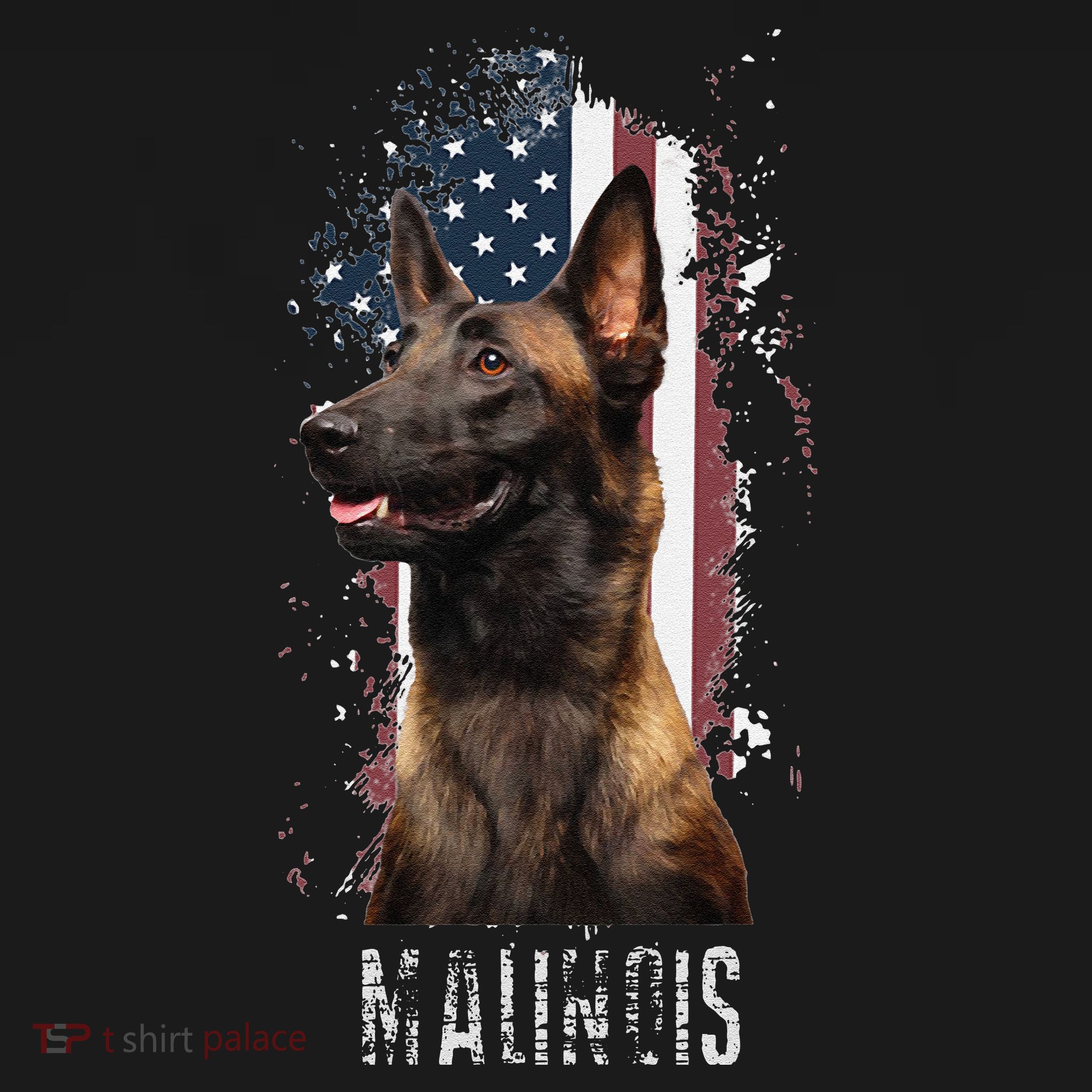 Belgian Malinois American Flag Funny Dog Gift Love Women's Hoodie