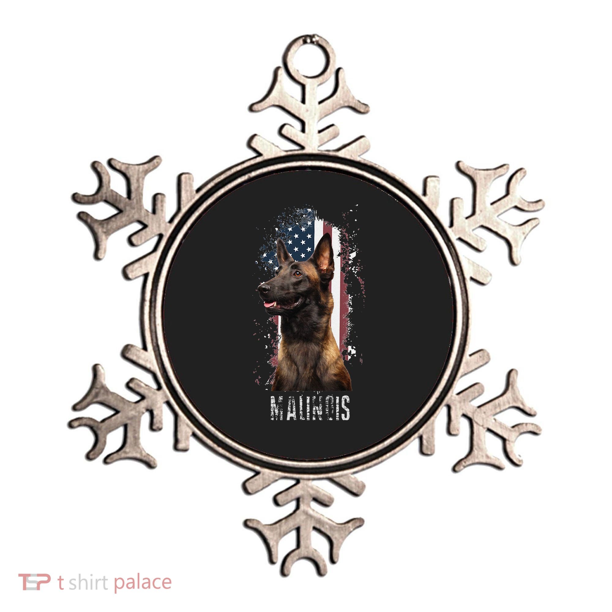 Belgian Malinois American Flag Funny Dog Gift Love Ornament