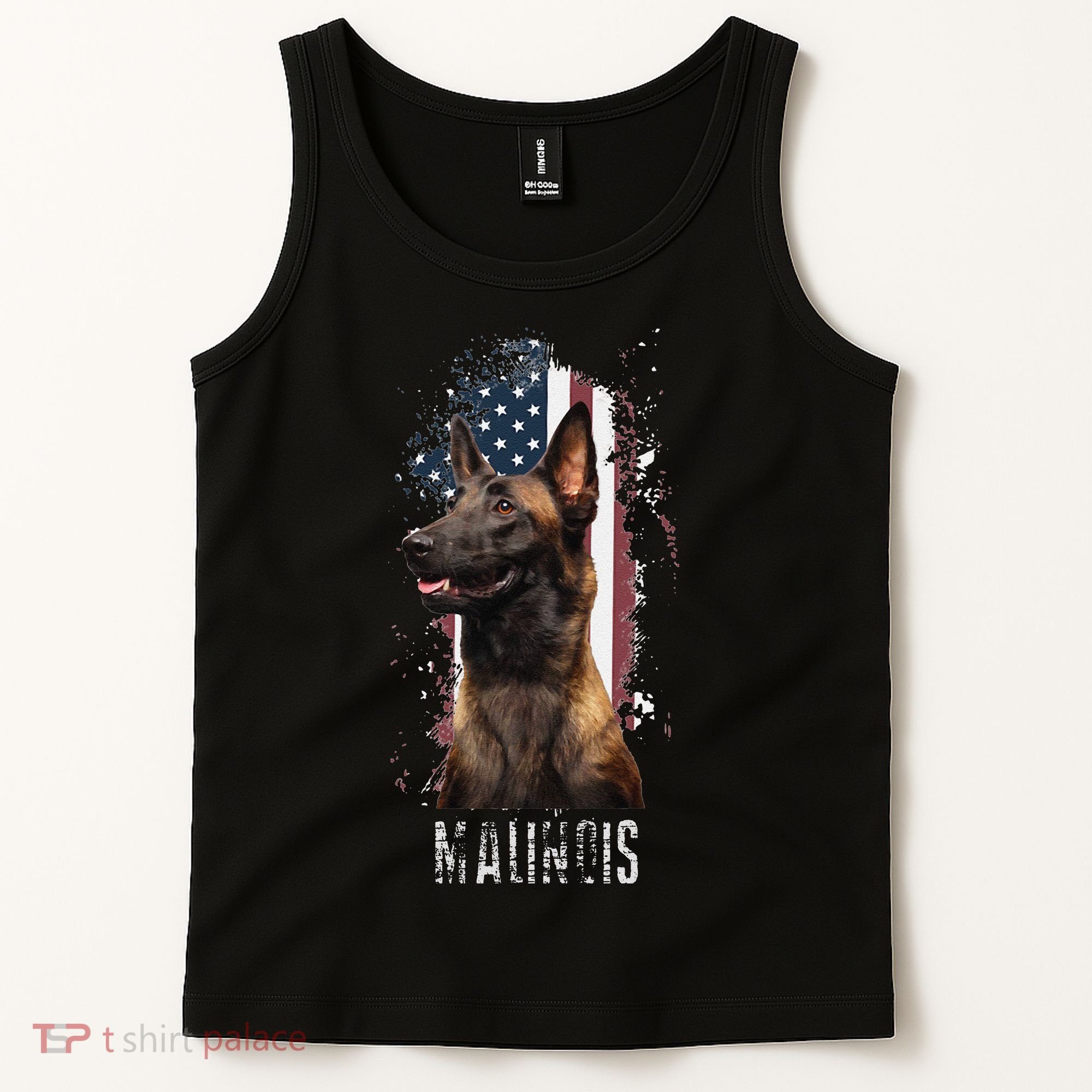 Belgian Malinois American Flag Funny Dog Gift Love Tank Top