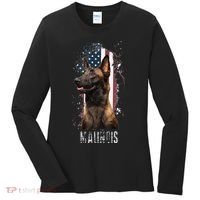 Belgian Malinois American Flag Funny Dog Gift Love Women's Long Sleeve Shirt thumb 0