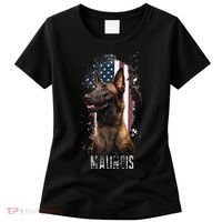Belgian Malinois American Flag Funny Dog Gift Love Women's T-Shirt thumb 0