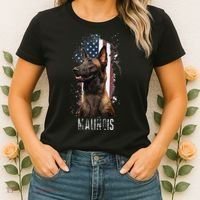 Belgian Malinois American Flag Funny Dog Gift Love Women's T-Shirt thumb 2