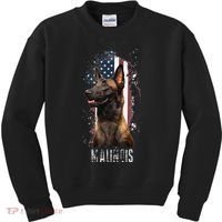 Belgian Malinois American Flag Funny Dog Gift Love Kids Sweatshirt thumb 0
