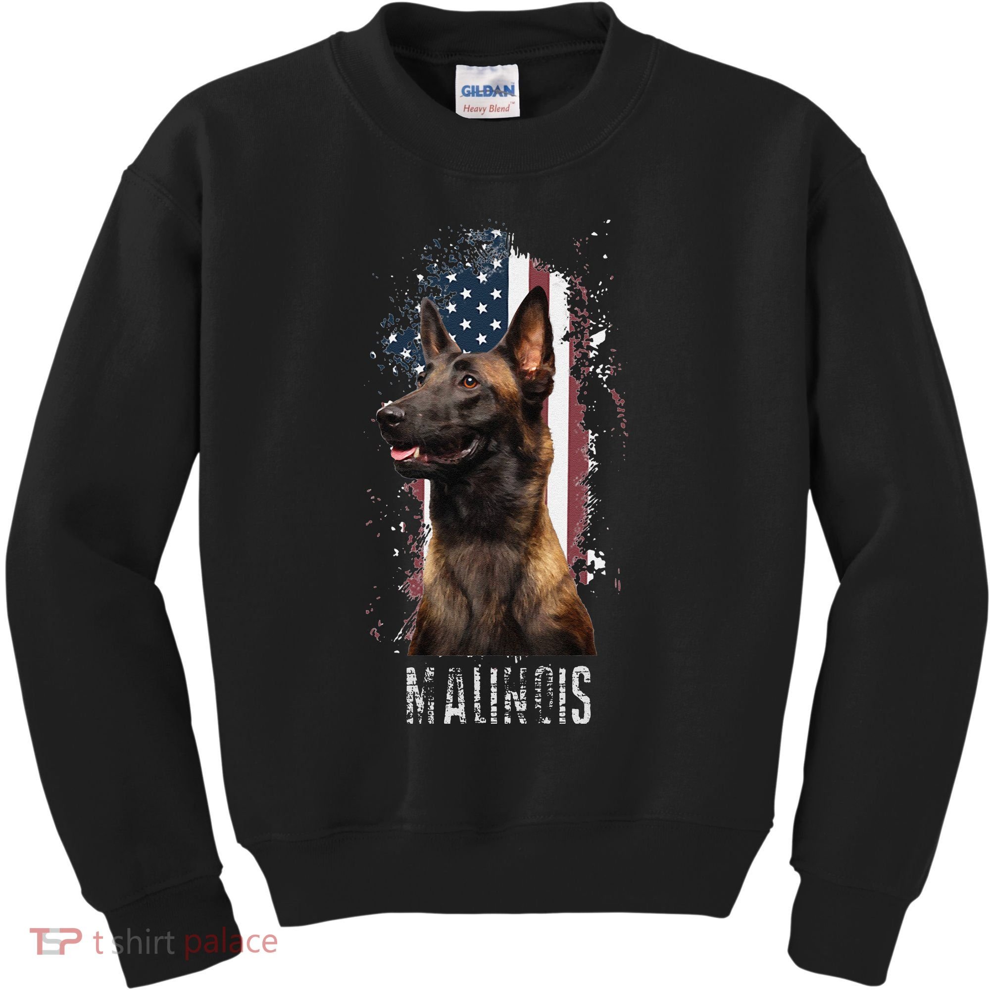 Belgian Malinois American Flag Funny Dog Gift Love Kids Sweatshirt