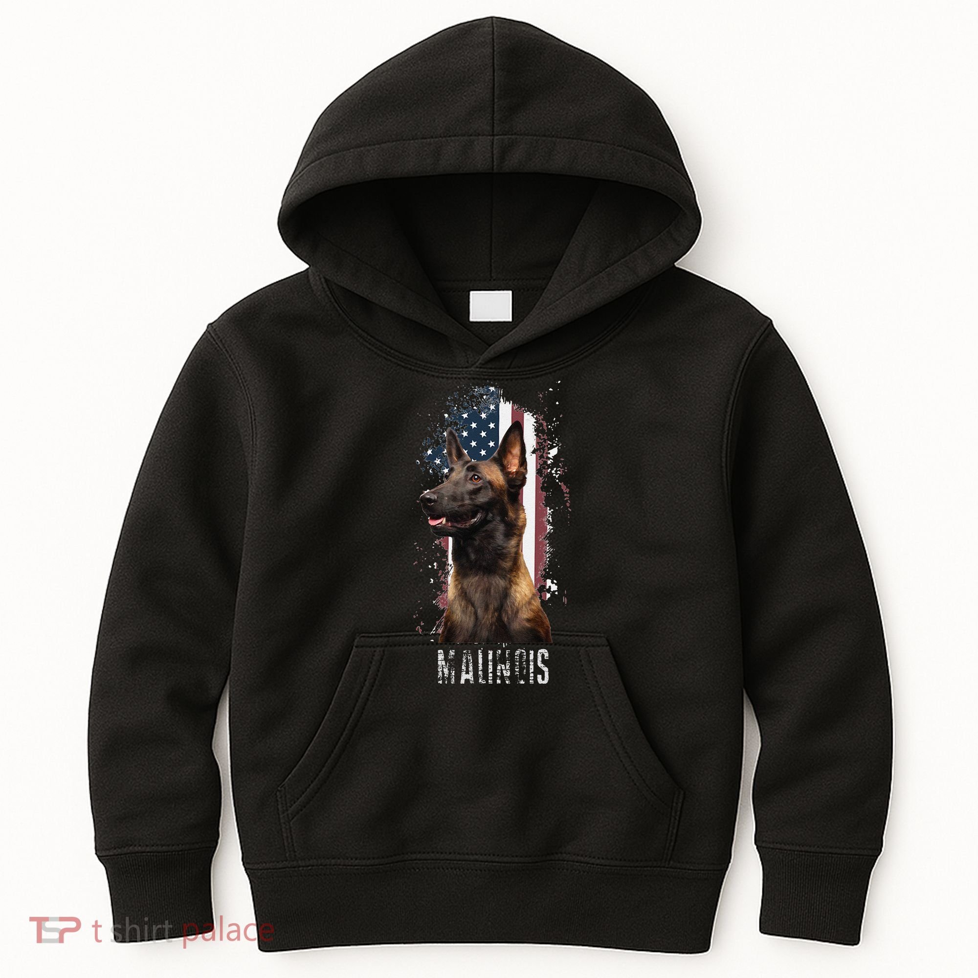 Belgian Malinois American Flag Funny Dog Gift Love Kids Hoodie