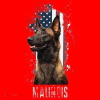 Belgian Malinois American Flag Funny Dog Gift Love Santa Hat thumb 1
