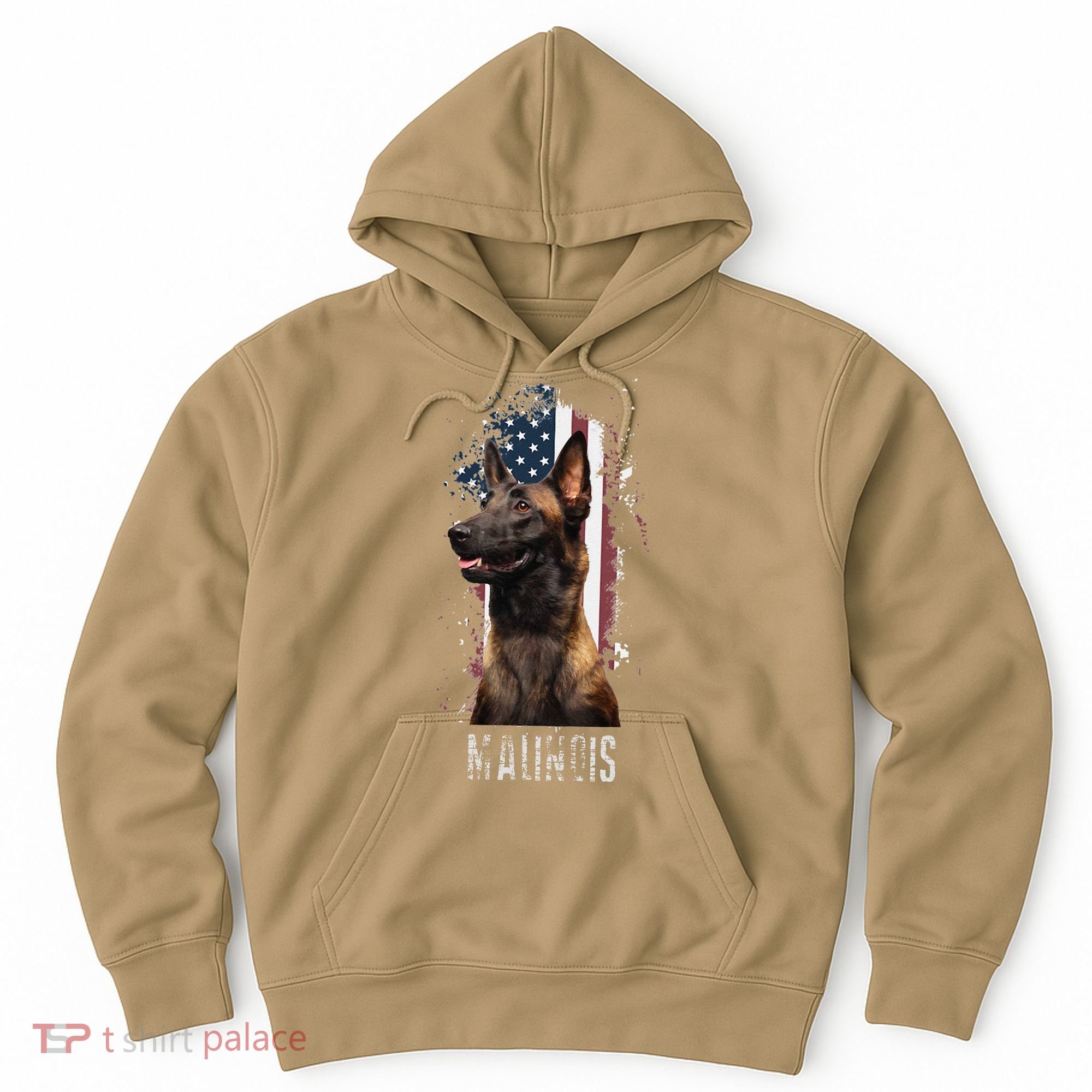 Belgian Malinois American Flag Funny Dog Gift Love Hoodie