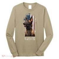 Belgian Malinois American Flag Funny Dog Gift Love Long Sleeve Shirt thumb 0