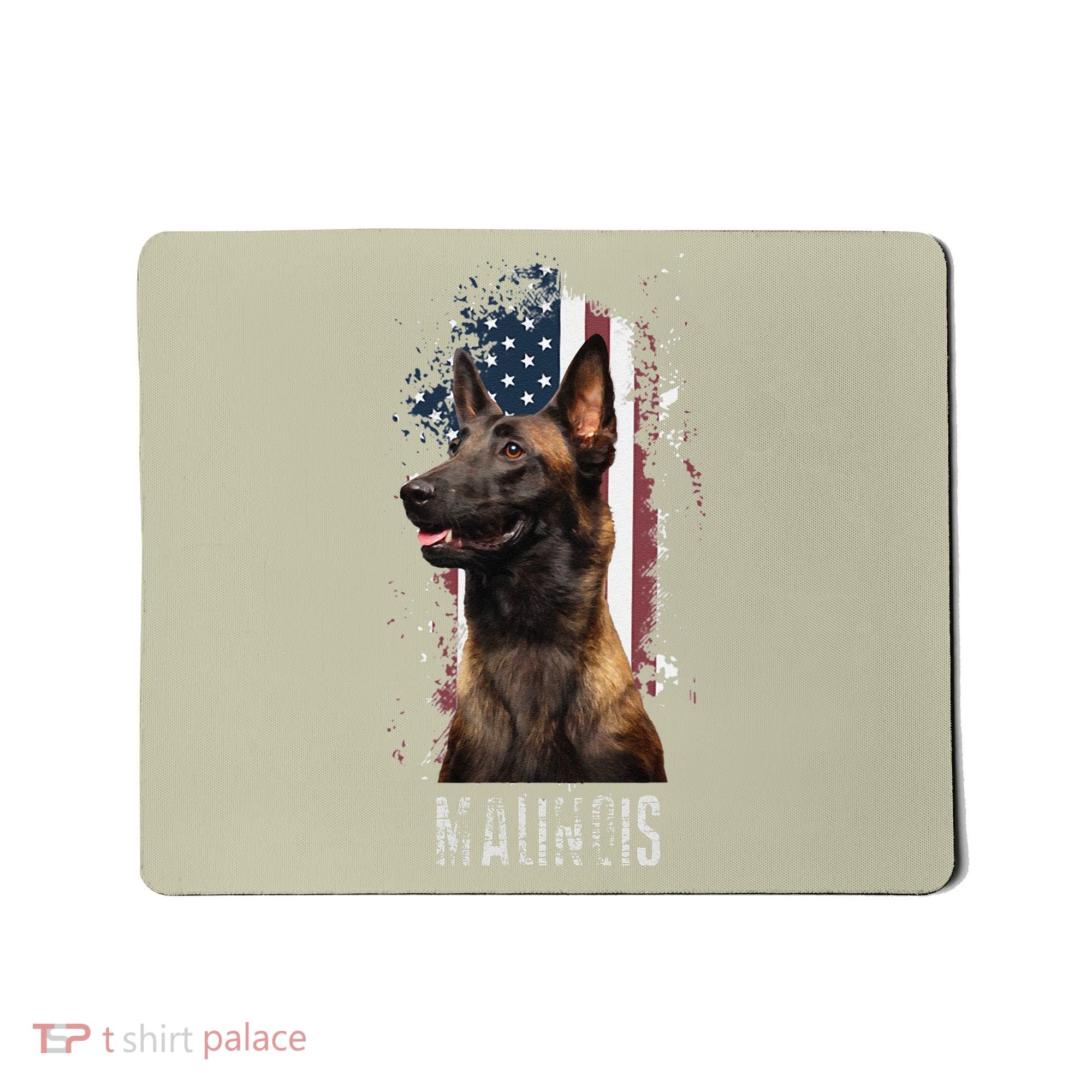 Belgian Malinois American Flag Funny Dog Gift Love Mousepad