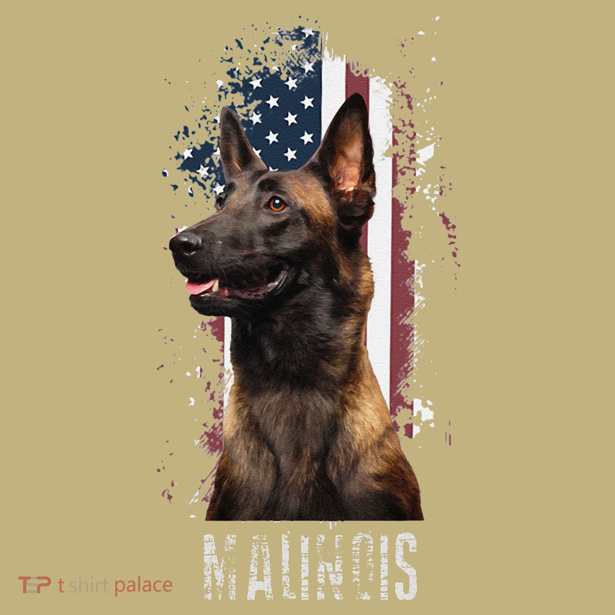 Belgian Malinois American Flag Funny Dog Gift Love Kids T-Shirt