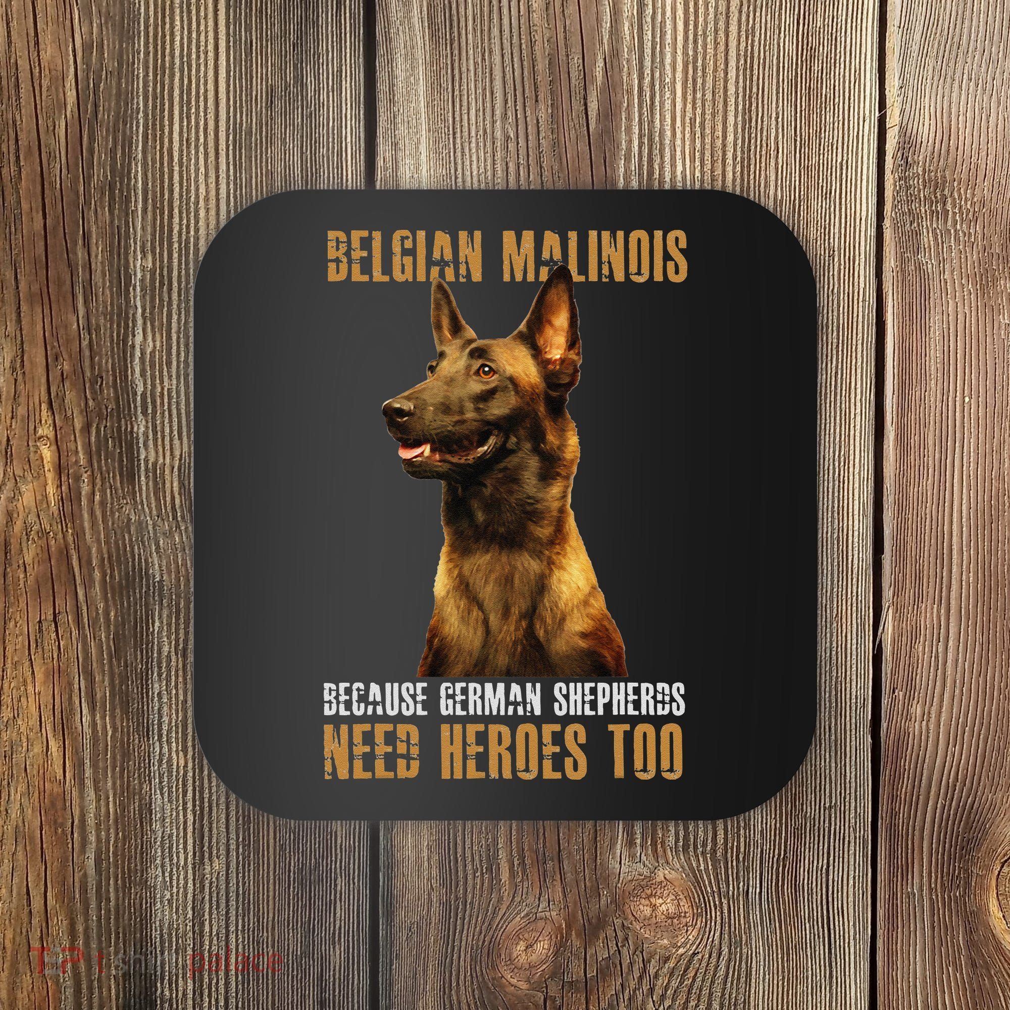 Belgian Malinois American Flag Funny Dog Gift Coaster