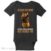 Belgian Malinois American Flag Funny Dog Gift Baby Bodysuit thumb 0