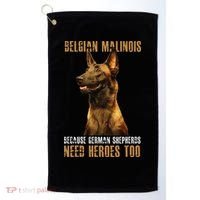 Belgian Malinois American Flag Funny Dog Gift Golf Towel thumb 0