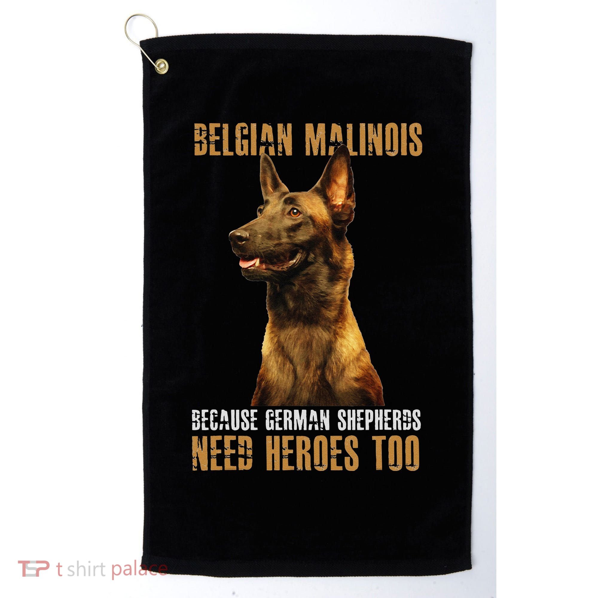 Belgian Malinois American Flag Funny Dog Gift Golf Towel