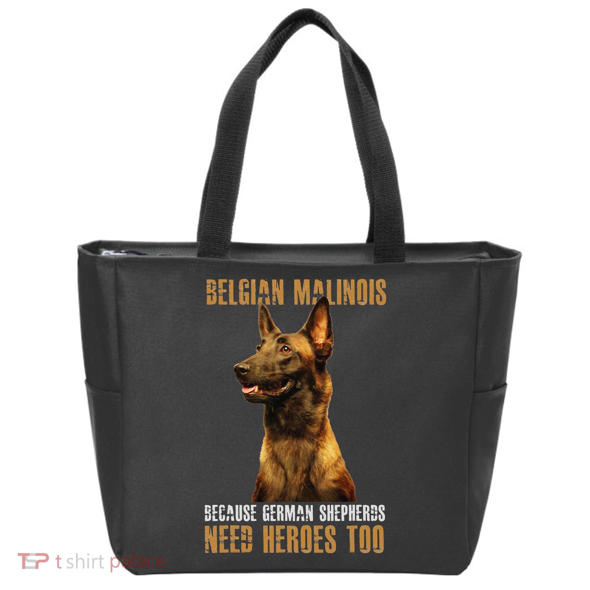 Belgian Malinois American Flag Funny Dog Gift Tote Bag