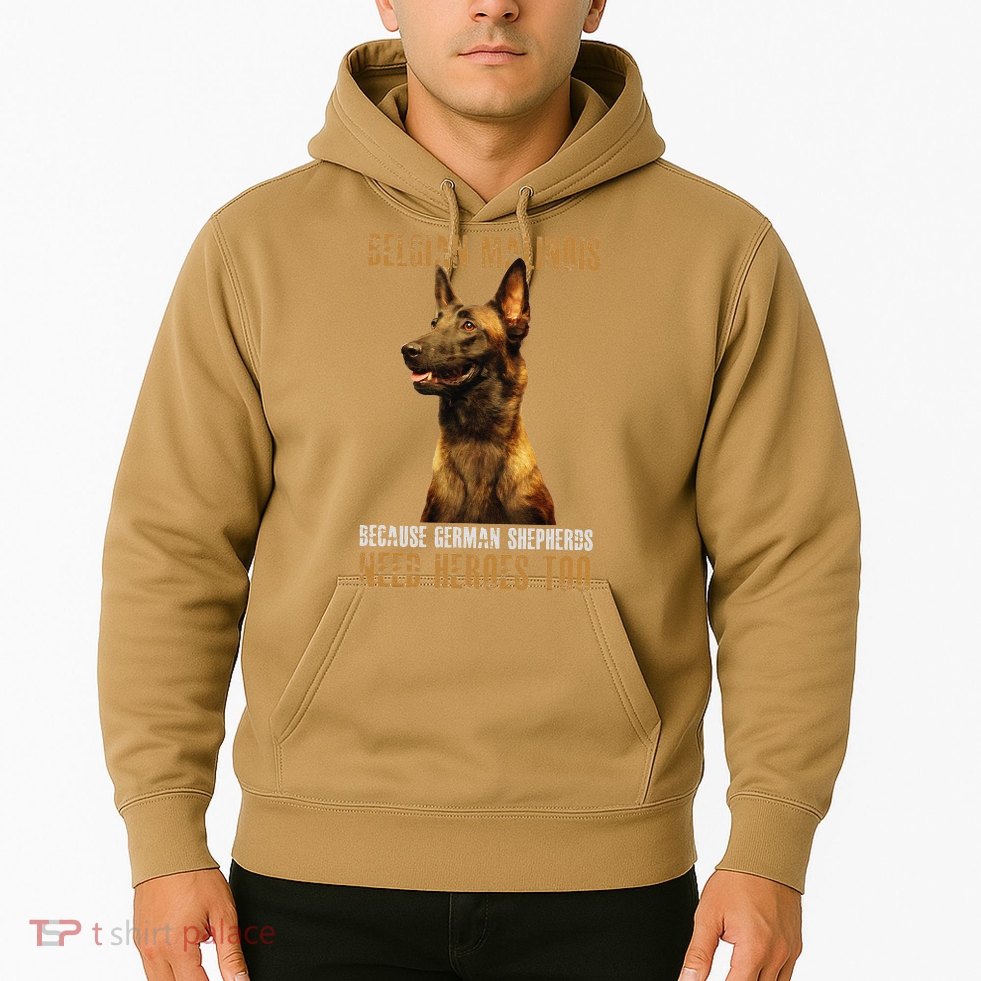 Belgian Malinois American Flag Funny Dog Gift Hoodie