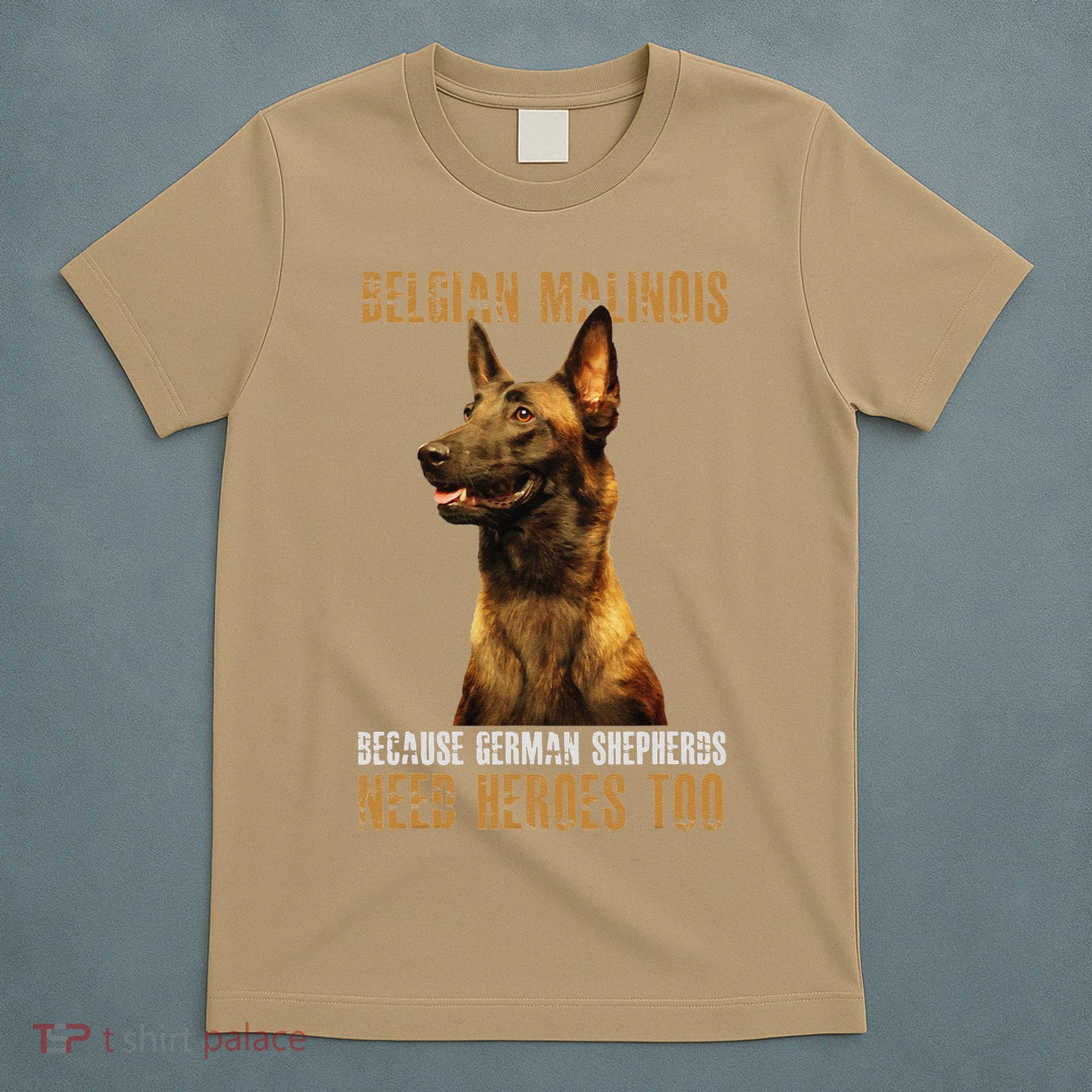 Belgian Malinois American Flag Funny Dog Gift T-Shirt