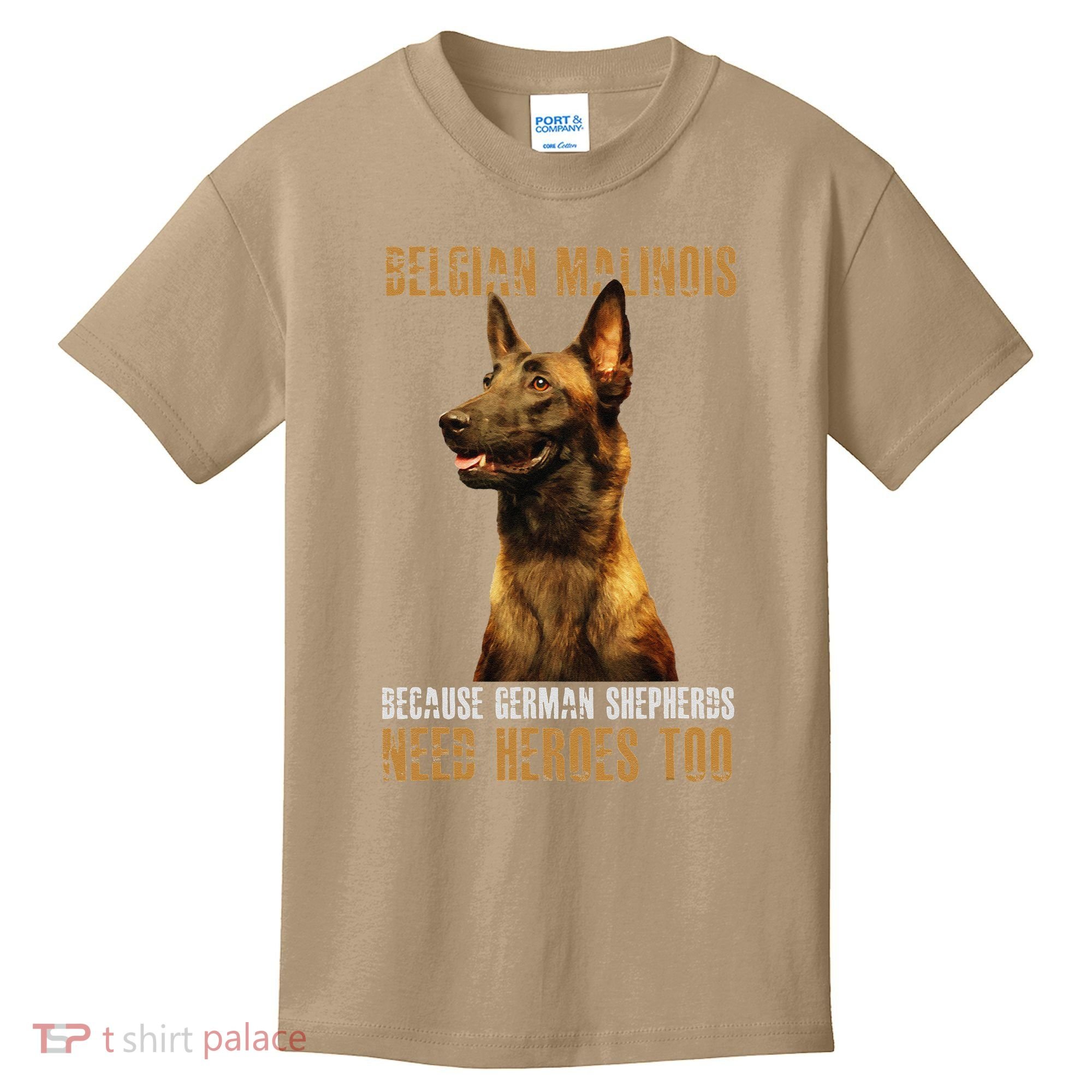 Belgian Malinois American Flag Funny Dog Gift Kids T-Shirt
