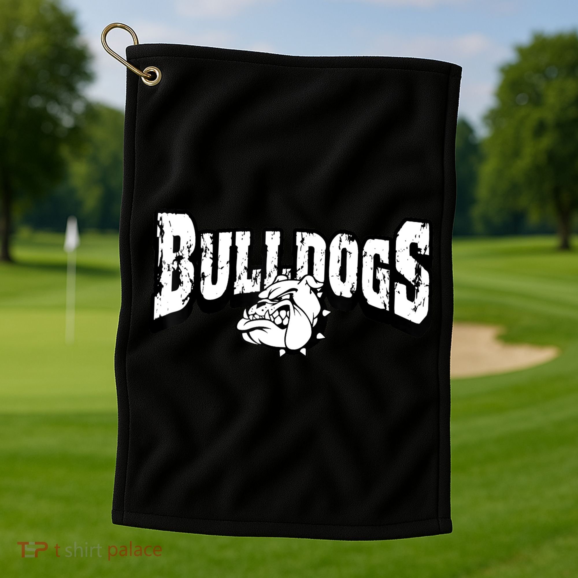 Bulldogs Mascot Back To School Team Spirit Golf Towel
