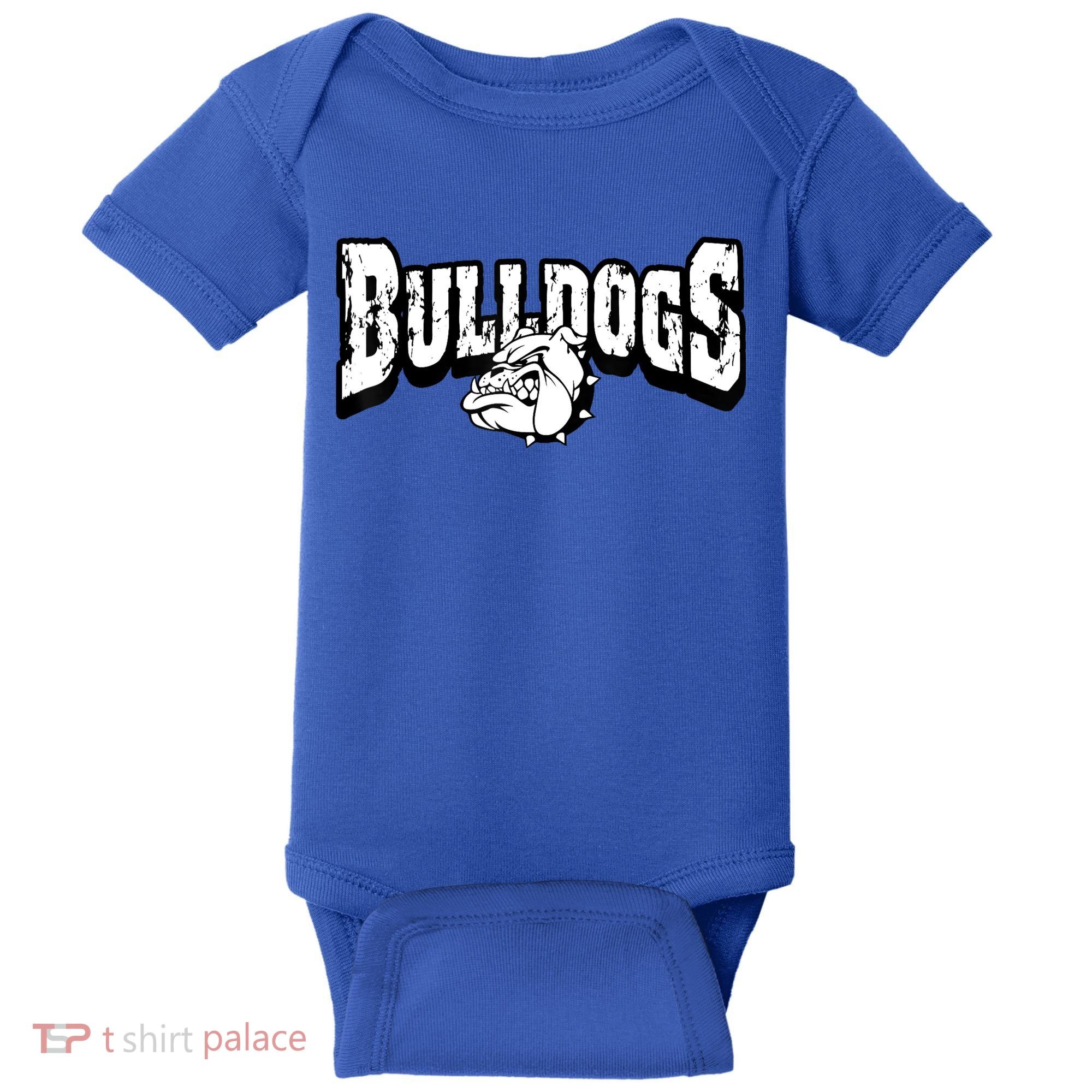 Bulldogs Mascot Back To School Team Spirit Baby Bodysuit