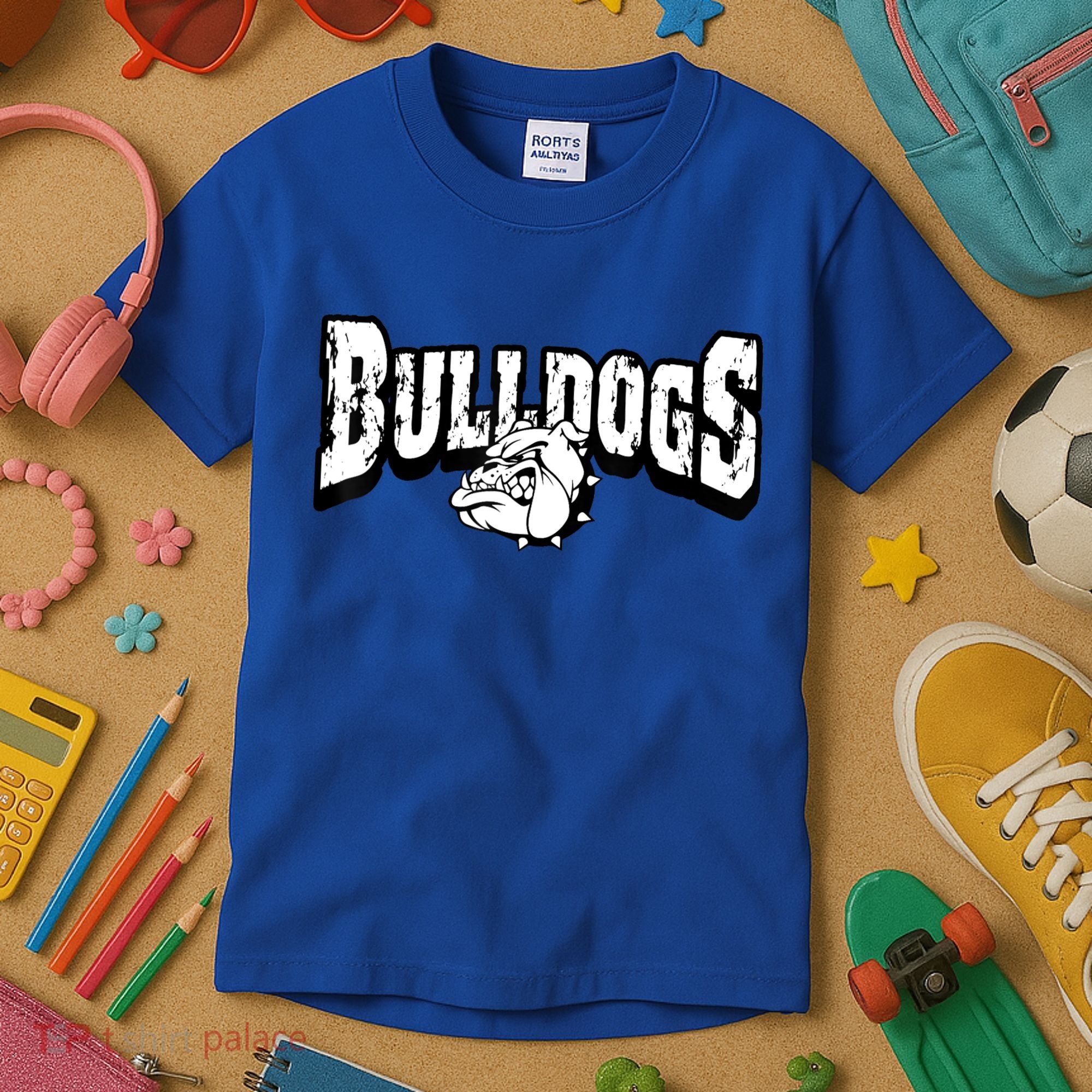Bulldogs Mascot Back To School Team Spirit Kids T-Shirt