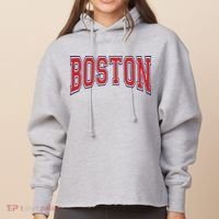 Boston Massachusetts Ladies Heavyweight Boxy Pullover Hoodie thumb 0
