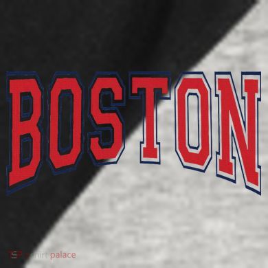 Boston Massachusetts Raglan Baseball Sleeve Shirt