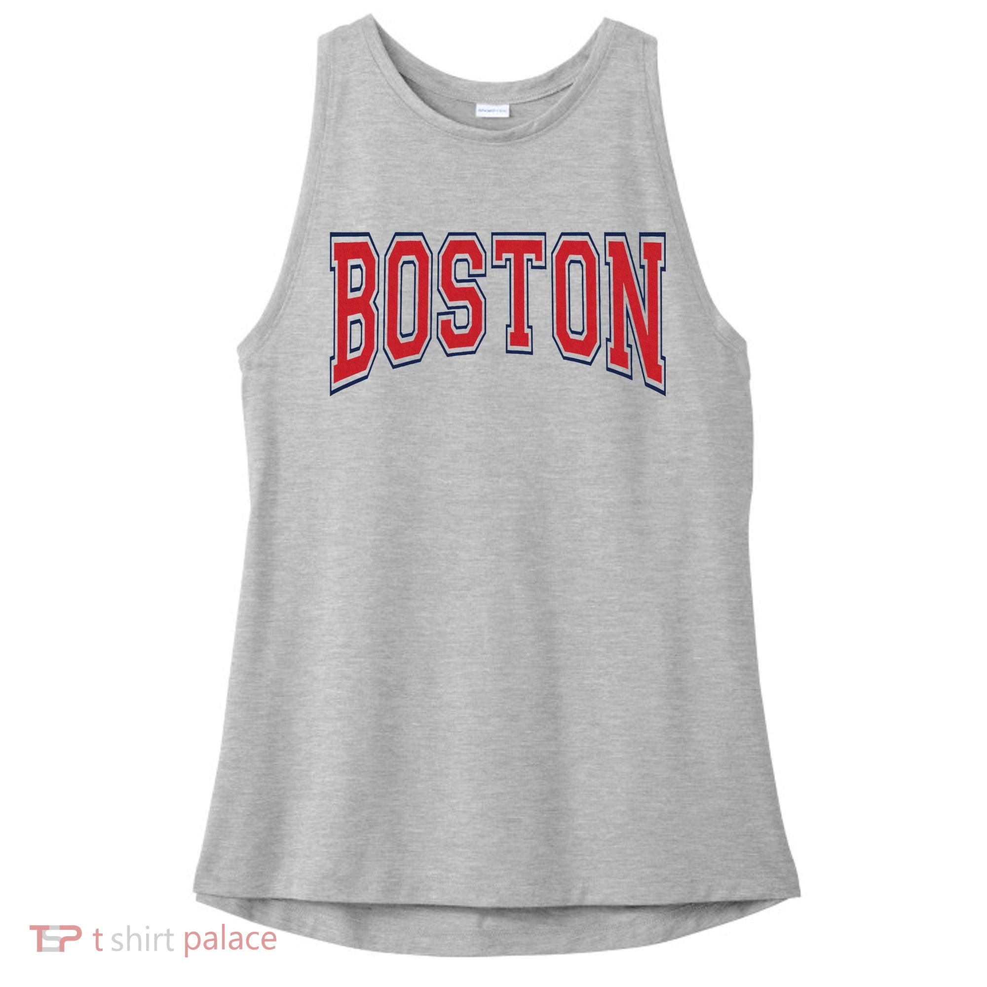 Boston Massachusetts Ladies PosiCharge Tri-Blend Wicking Tank