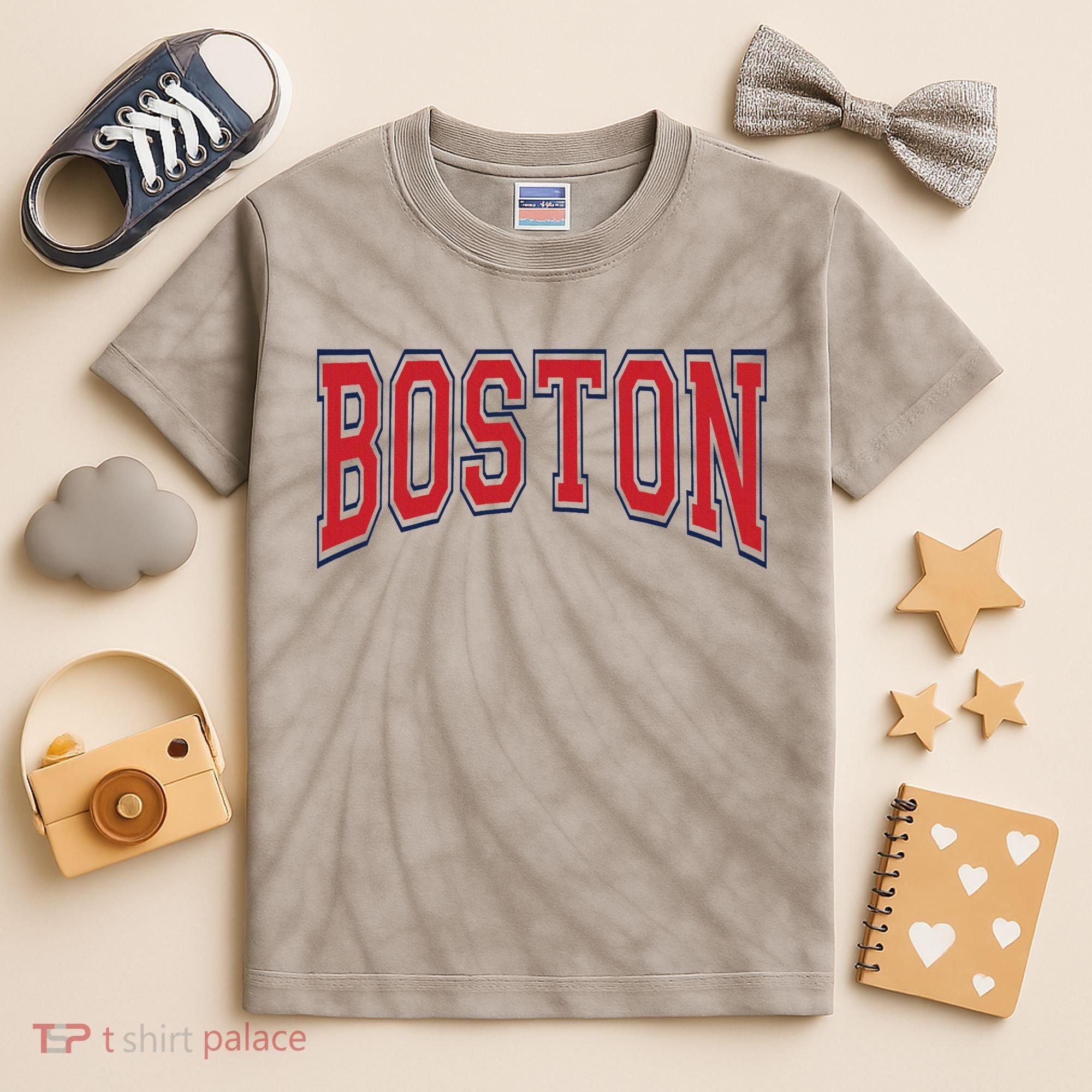 Boston Massachusetts Kids Tie-Dye T-Shirt