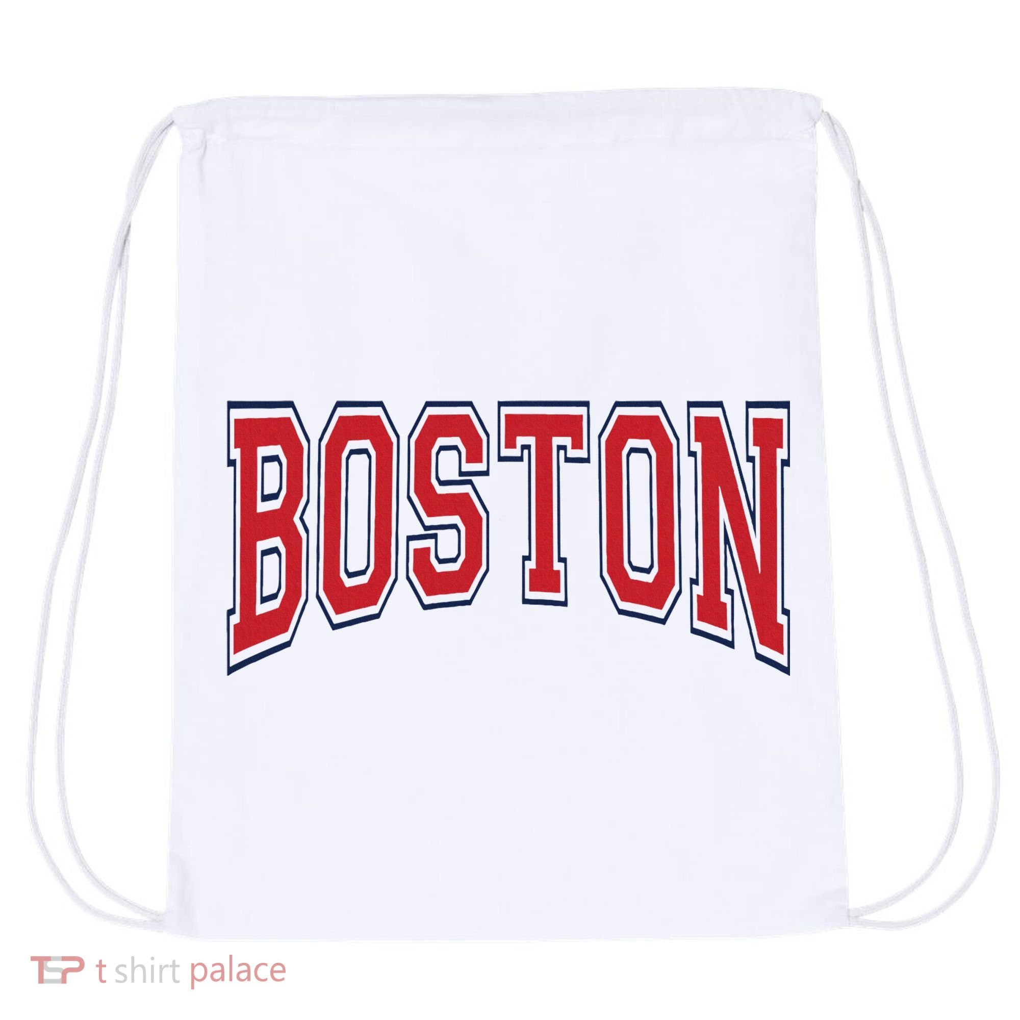 Boston Massachusetts Drawstring Bag
