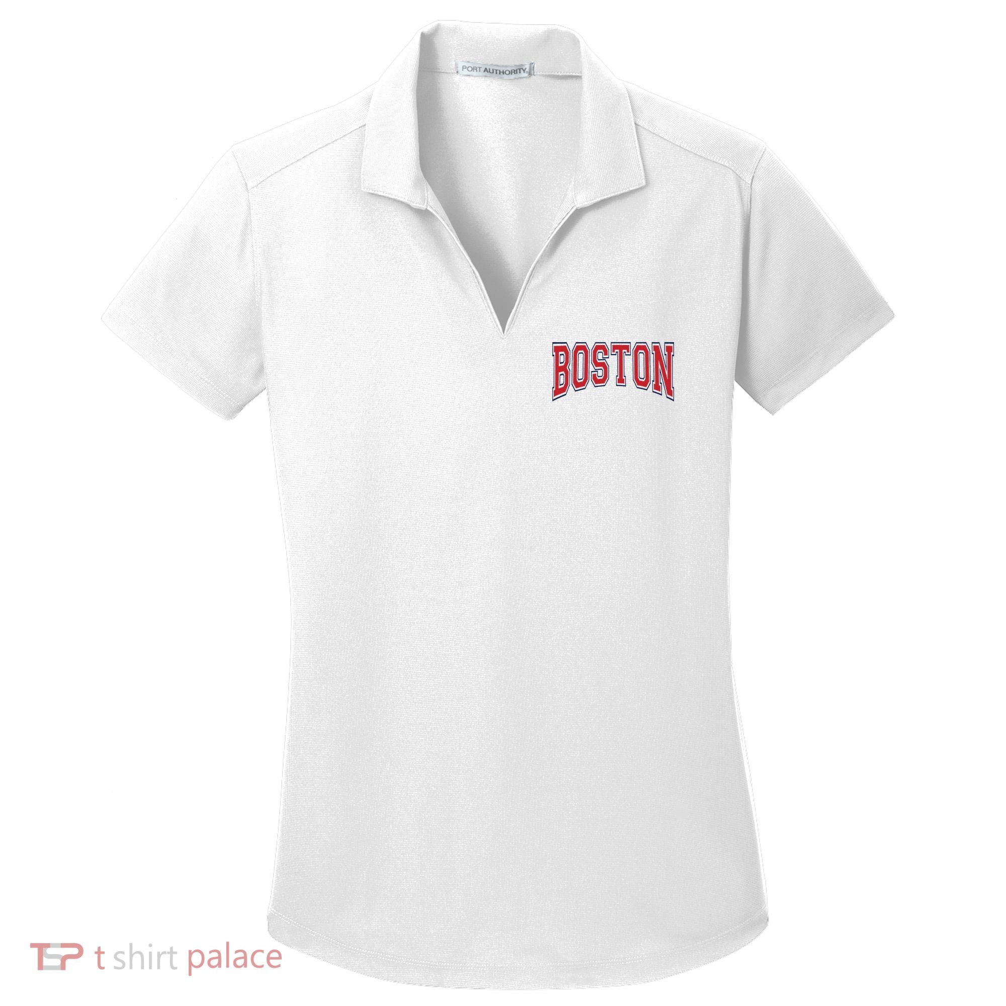 Boston Massachusetts Women's Dry Zone Grid Polo