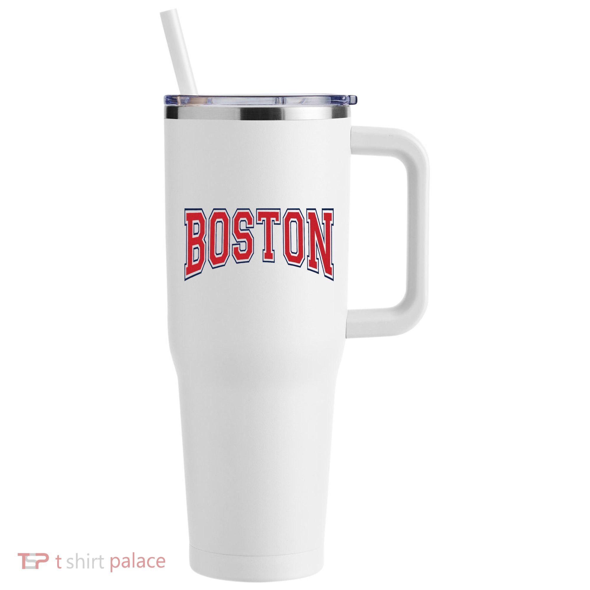 Boston Massachusetts 40oz Vacuum Insulated Stainless Steel Travel Tumbler