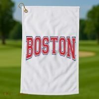 Boston Massachusetts Golf Towel thumb 1