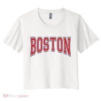 Boston Massachusetts Women's Crop Top Tee thumb 0