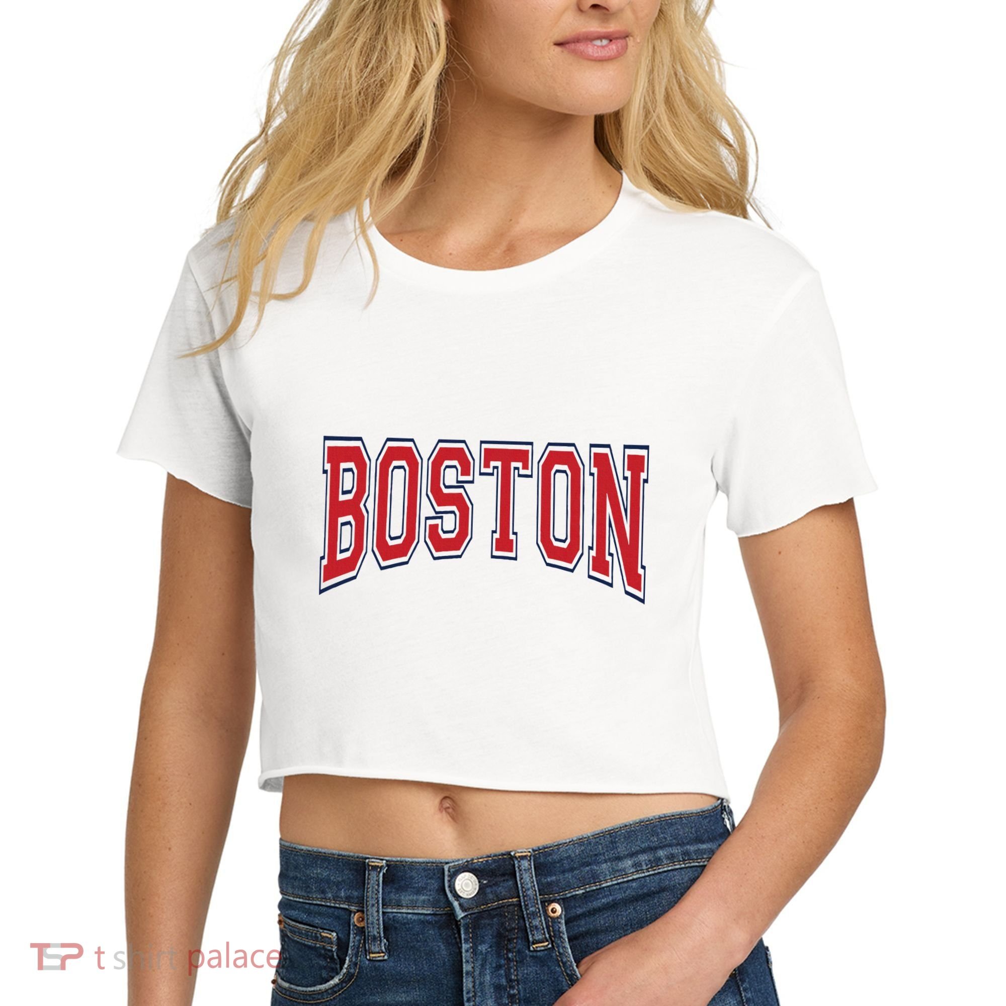 Boston Massachusetts Women's Crop Top Tee