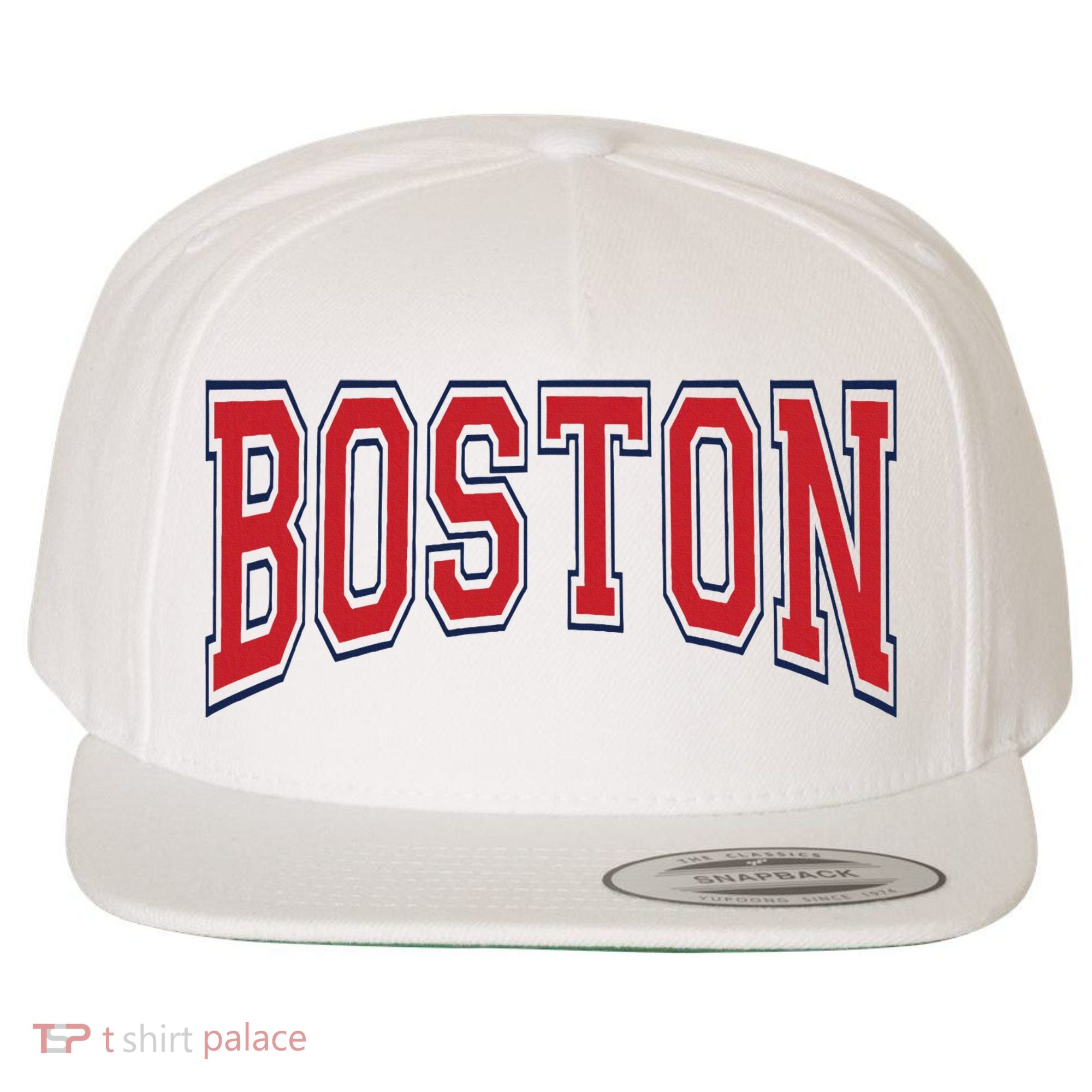Boston Massachusetts Wool Snapback Cap