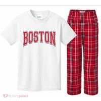Boston Massachusetts Kids Plaid Pajama Set thumb 0