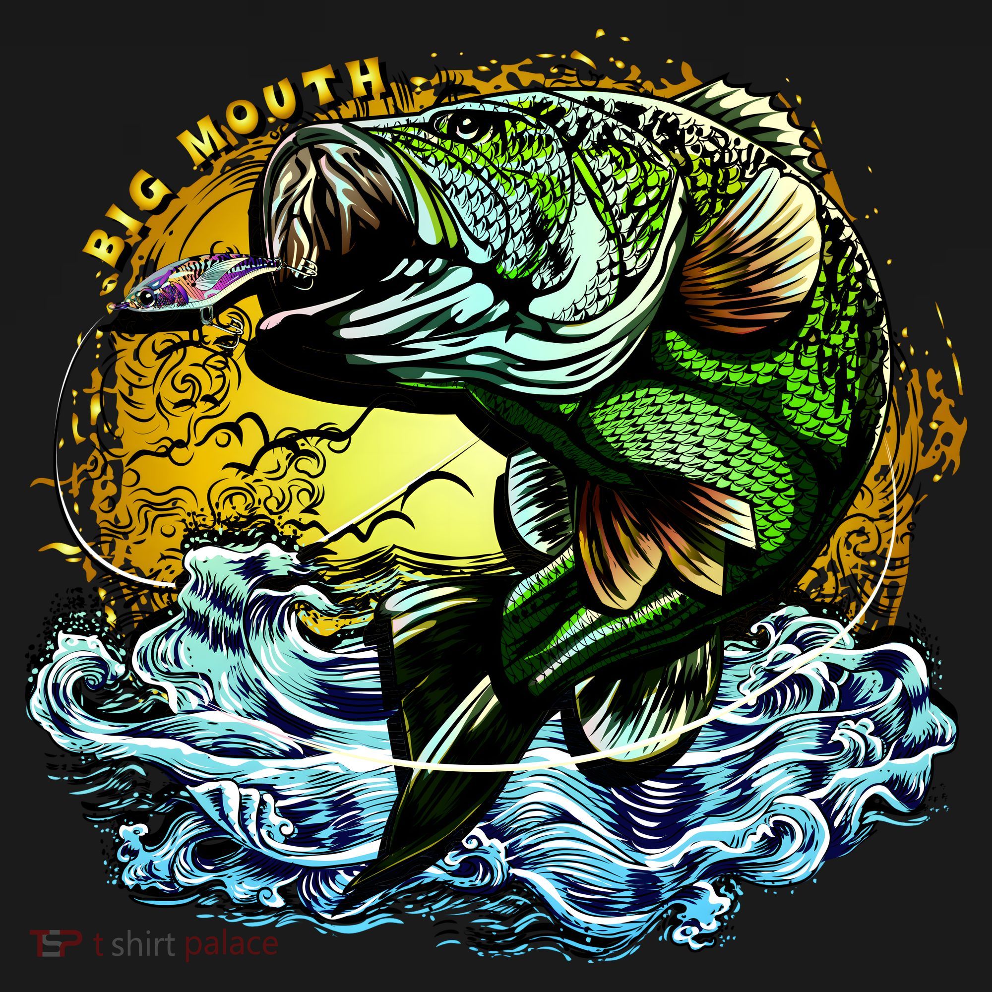 Big Mouth Bass USA-Made Doggie Bandana