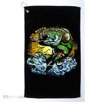 Big Mouth Bass Golf Towel thumb 0