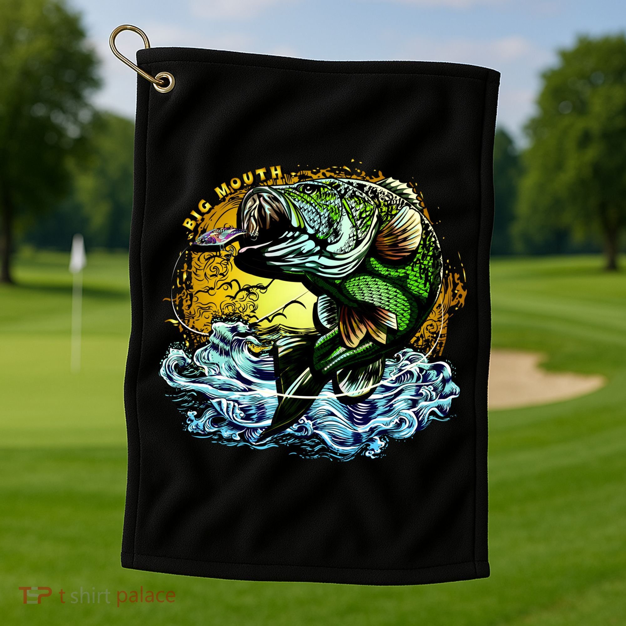 Big Mouth Bass Golf Towel