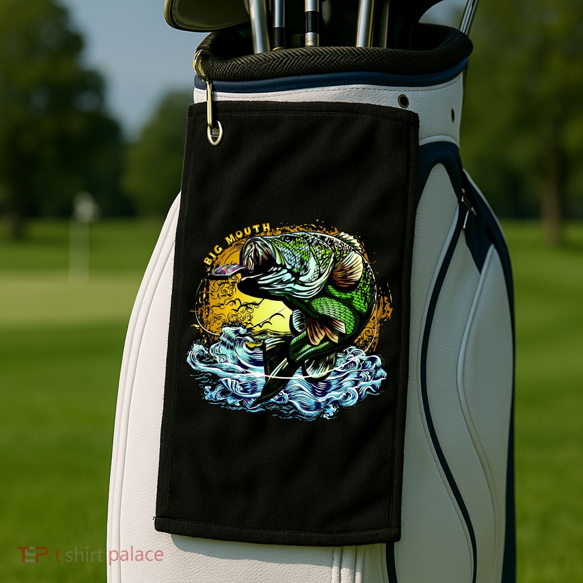 Big Mouth Bass Golf Towel