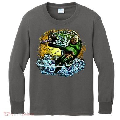 Big Mouth Bass Kids Long Sleeve Shirt