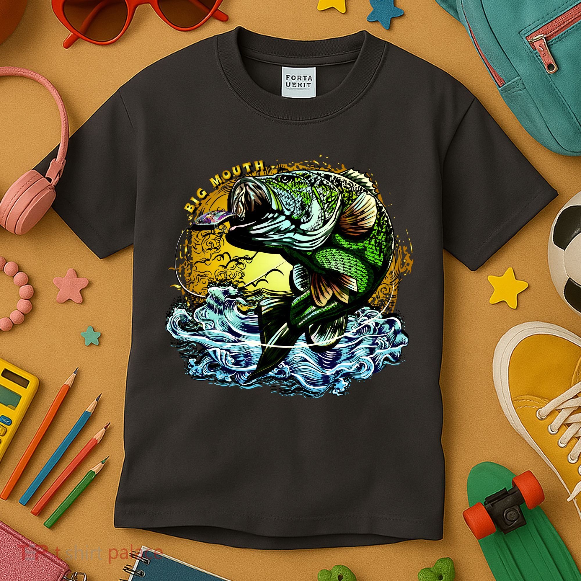 Big Mouth Bass Kids T-Shirt