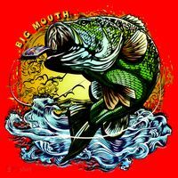 Big Mouth Bass Santa Hat thumb 1